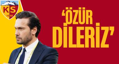Kayserispor Sportif Direktörü Muhammed Türkmen'den Dikkat Çeken Açıklamalar: ''Özür Dileriz''