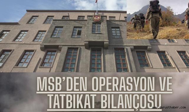 MSB'den Operasyon Ve Tatbikat Bilançosu