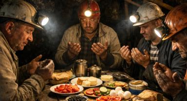 Zonguldak'ta İşçiler İlk Sahurlarını Metrelerce Yerin Altında Yaptılar