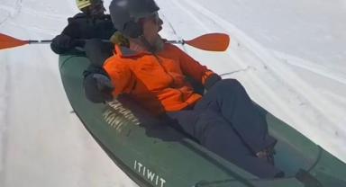 Erciyes’te Bir İlk: Kar Üzerinde Kano