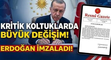Kritik Koltuklarda Büyük Değişim: Erdoğan İmzaladı!