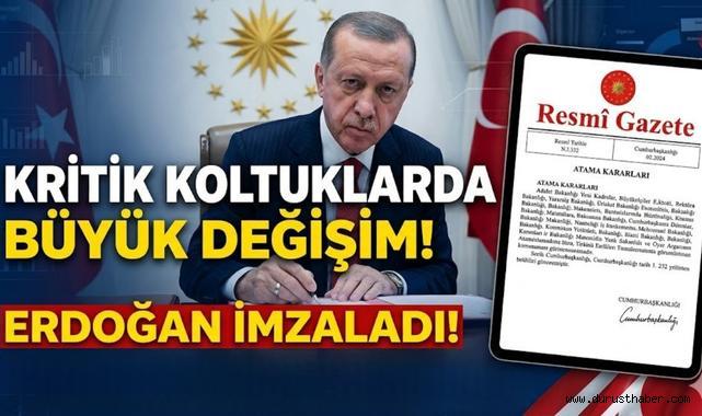 Kritik Koltuklarda Büyük Değişim: Erdoğan İmzaladı!