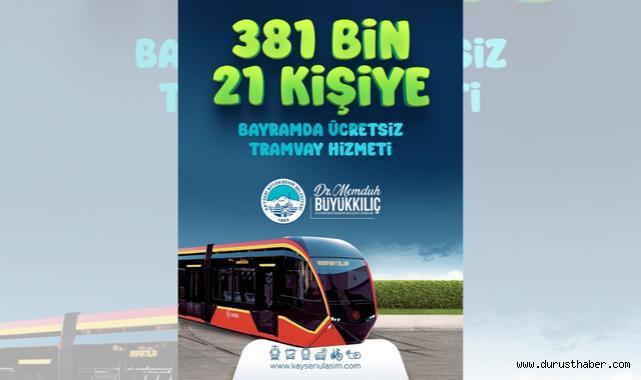 Memduh Büyükkılıç Bayramda 381 Bin Kişiye Ücretsiz Tramvay Hizmeti Sağlandı