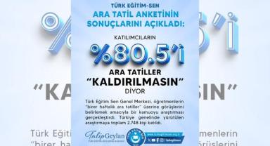 Öğretmenlerin %80’i Ara Tatillerin Kaldırılmasına Karşı