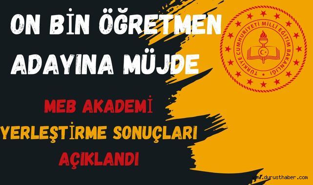 On Bin Öğretmen Adayına Müjde: Meb Akademi Yerleştirme Sonuçları Açıklandı