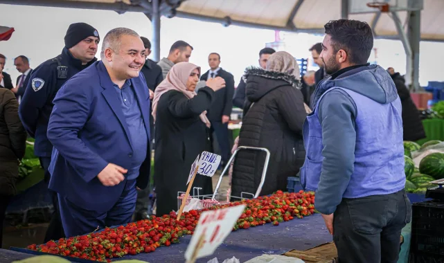 Ankara Keçiören’de Başkan Özarslan’dan pazaryeri ziyareti