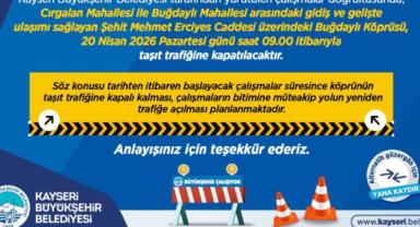 Buğdaylı Köprüsü Trafiğe Kapatılacak: Alternatif Güzergah Uyarısı