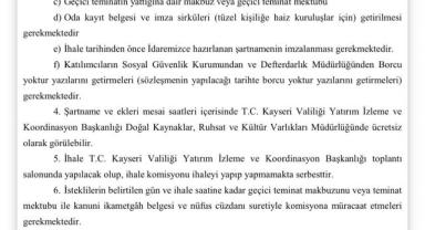 İncesu’daki Doğal Mineralli Su Sahası İhaleye Çıkıyor