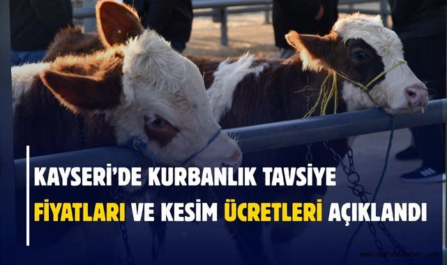 Kayseri’de Kurbanlık Tavsiye Fiyatları Ve Kesim Ücretleri Açıklandı