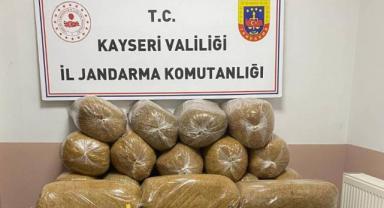 Kayseri’de Yol Kontrolünde Kaçak Tütün Yakalandı