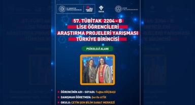 Kayseri’den TÜBİTAK’ta Büyük Başarı: Tuğba Göçbaşı Türkiye Birincisi Oldu