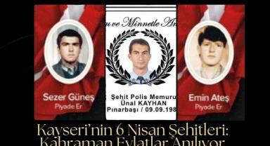 Kayseri’nin 6 Nisan Şehitleri: Kahraman Evlatlar Anılıyor