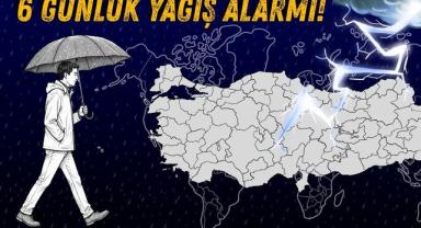 6 Günlük Yağış Alarmı: Türkiye’de Hava Değişiyor