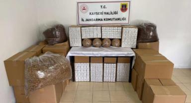 Melikgazi’de Jandarmadan Kaçak Makaron Operasyonu