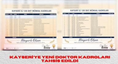 Kayseri’ye 128. DHY Kadrosu Tahsis Edildi