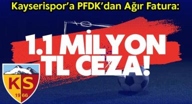 Kayserispor’a PFDK’dan Ağır Fatura: 1.1 Milyon TL Ceza!