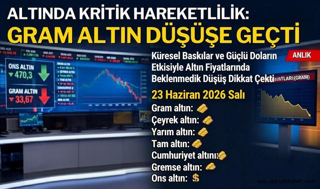 Altında Kritik Hareketlilik: Gram Altın Düşüşe Geçti