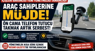 Araç Sahiplerine Müjde: Ön Camda Telefon Tutucu Dönemi Resmen Serbestleşiyor!