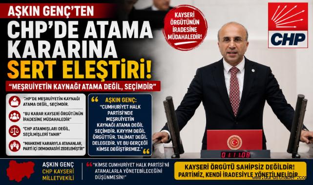 Aşkın Genç’ten CHP’de Atama Kararına Sert Eleştiri