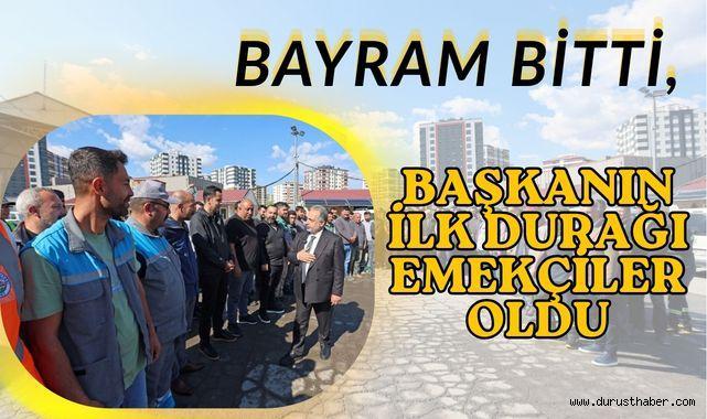 Bayram Bitti, Başkanın İlk Durağı Emekçiler Oldu