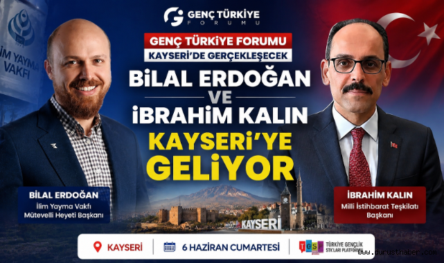 Bilal Erdoğan Ve İbrahim Kalın Kayseri’ye Geliyor