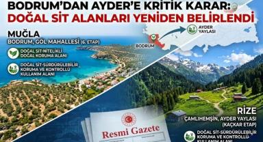 Bodrum’dan Ayder’e Kritik Karar: Doğal Sit Alanları Yeniden Belirlendi