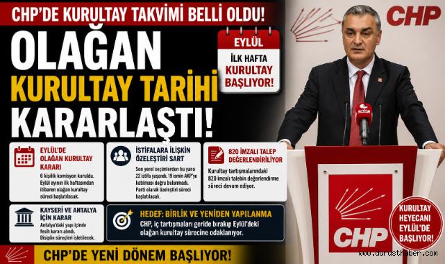 CHP'de Kurultay Takvimi Belirlendi
