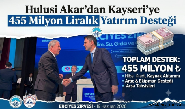 Hulusi Akar Kayseri İçin Müjdeyi Verdi: 455 Milyon Liralık Dev Yatırım