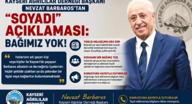 Kayseri Ağrılılar Derneği Başkanı Nevzat Barbaros'tan 
