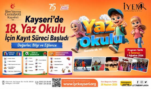 Kayseri’de 18. Yaz Okulu İçin Kayıt Süreci Başladı