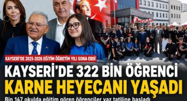 Kayseri’de 322 Bin Öğrenci Karne Heyecanı Yaşadı