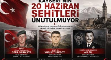 Kayseri’nin 20 Haziran Şehitleri Unutulmuyor