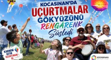 Kocasinan’da Uçurtmalar Gökyüzünü Rengârenk Süsledi