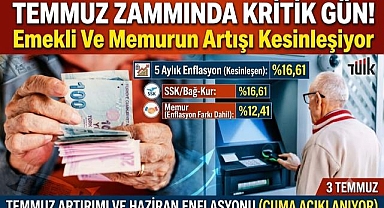 Temmuz Zammında Kritik Gün! Emekli Ve Memurun Artışı Kesinleşiyor