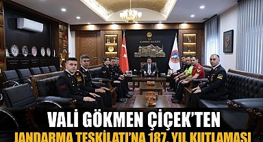 Vali Gökmen Çiçek'ten Jandarma Teşkilatı'na 187. Yıl Kutlaması