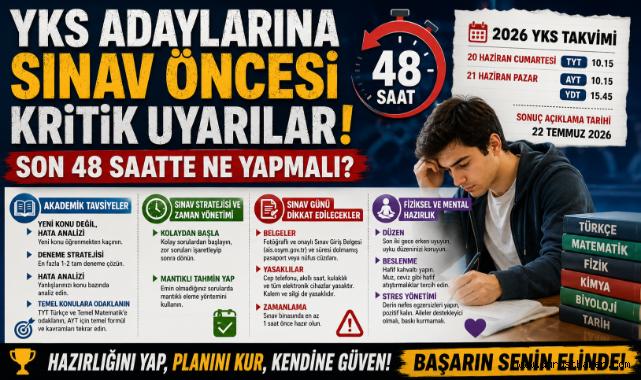 YKS Adaylarına Sınav Öncesi Kritik Uyarılar: