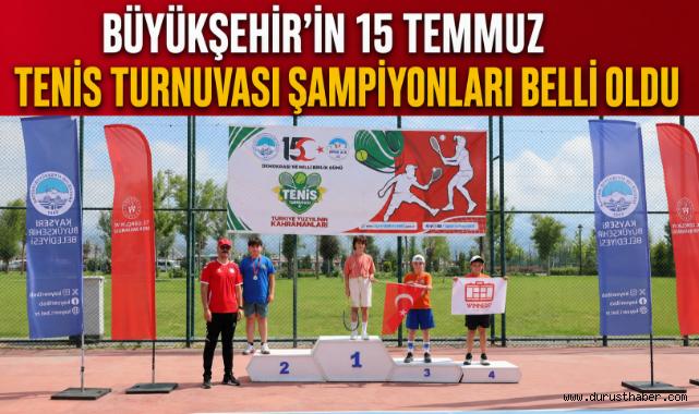 15 Temmuz Tenis Turnuvası'nda Şampiyonlar Belli Oldu