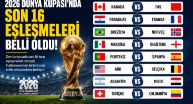 2026 Dünya Kupası'nda son 16 heyecanı! Dev eşleşmeler belli