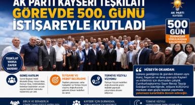 AK Parti Kayseri Teşkilatı'ndan Görevdeki 500. Güne Özel İstişare