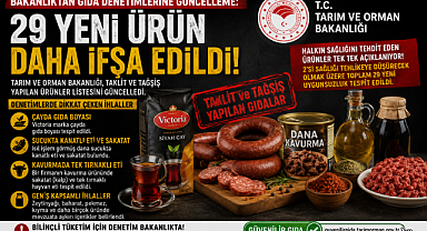Bakanlıktan Gıda Denetimlerine Güncelleme: 29 Yeni Ürün Daha İfşa Edildi!