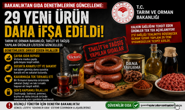 Bakanlıktan Gıda Denetimlerine Güncelleme: 29 Yeni Ürün Daha İfşa Edildi!