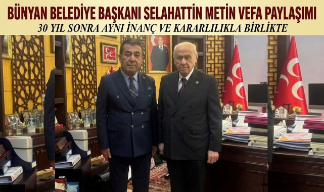 Başkan Metin'den 30 Yıllık Bahçeli Paylaşımı