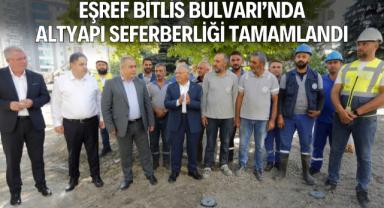 Eşref Bitlis Bulvarı’nda altyapı seferberliği tamamlandı