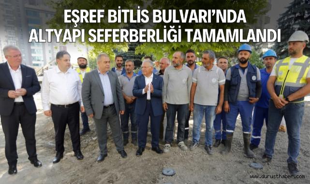 Eşref Bitlis Bulvarı’nda altyapı seferberliği tamamlandı