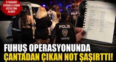 Fuhuş Operasyonunda Çantadan Çıkan Not Şaşırttı!
