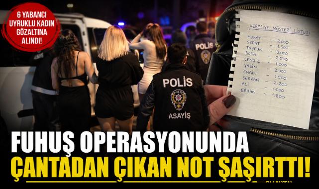 Fuhuş Operasyonunda Çantadan Çıkan Not Şaşırttı!