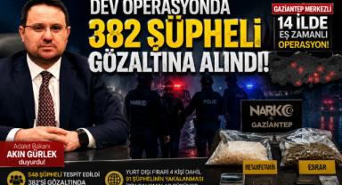 Gaziantep Merkezli Dev Narko Operasyonu: 382 Gözaltı