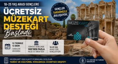 Gençlere Ücretsiz Müzekart Desteği Başladı