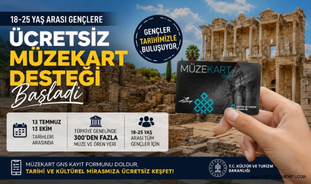 Gençlere Ücretsiz Müzekart Desteği Başladı