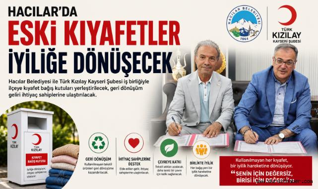 Hacılar'da Eski Kıyafetler İyiliğe Dönüşecek